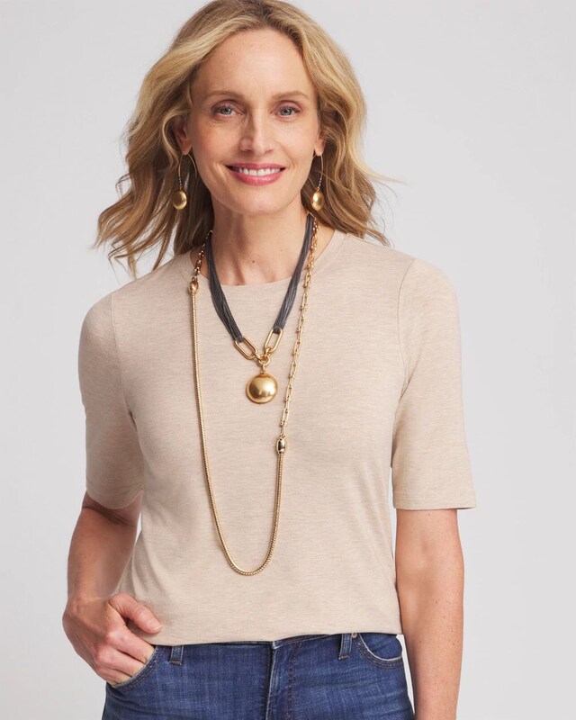 Touch of Cool Heather Short Sleeve Layering Tee
